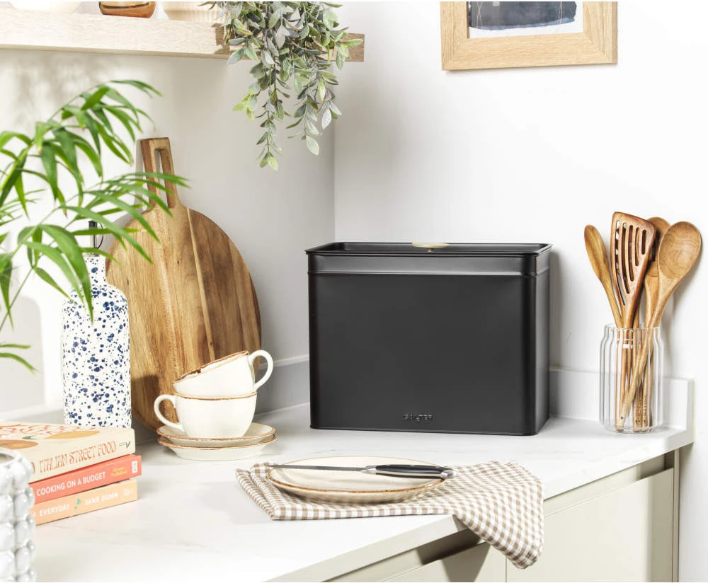 Salter BW14371 Alchemy Bread Bin, Juodas