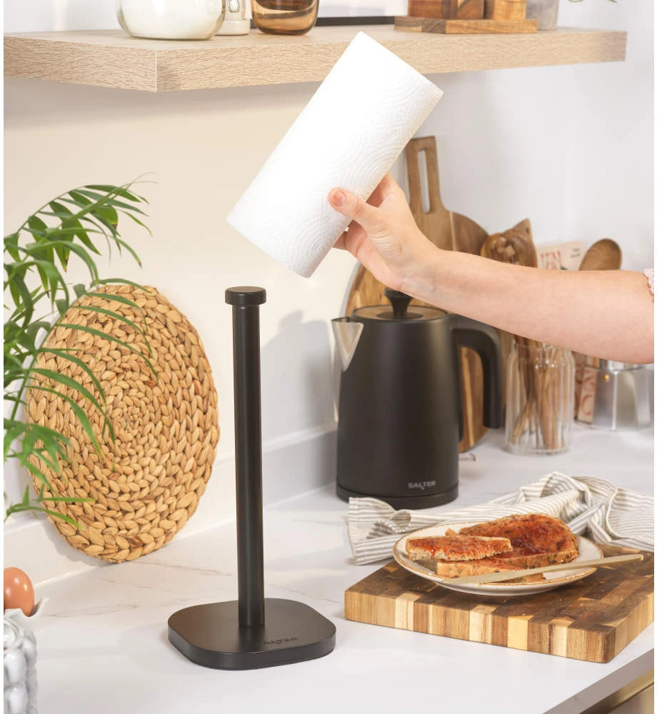Salter BW14445 Kuro Kitchen Roll Holder, Juodas