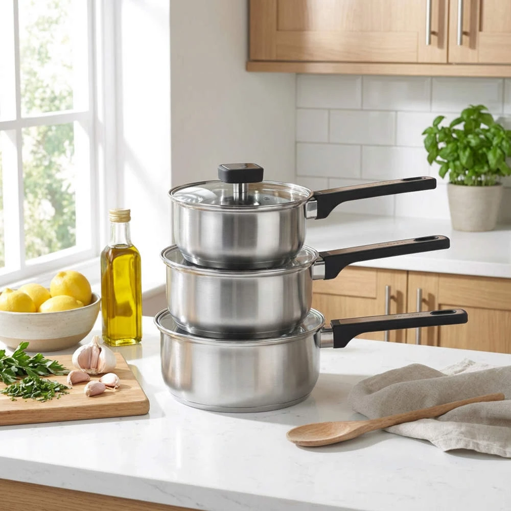 Salter BW14627 Expert 3 Piece (16/18/20cm) Pan Set