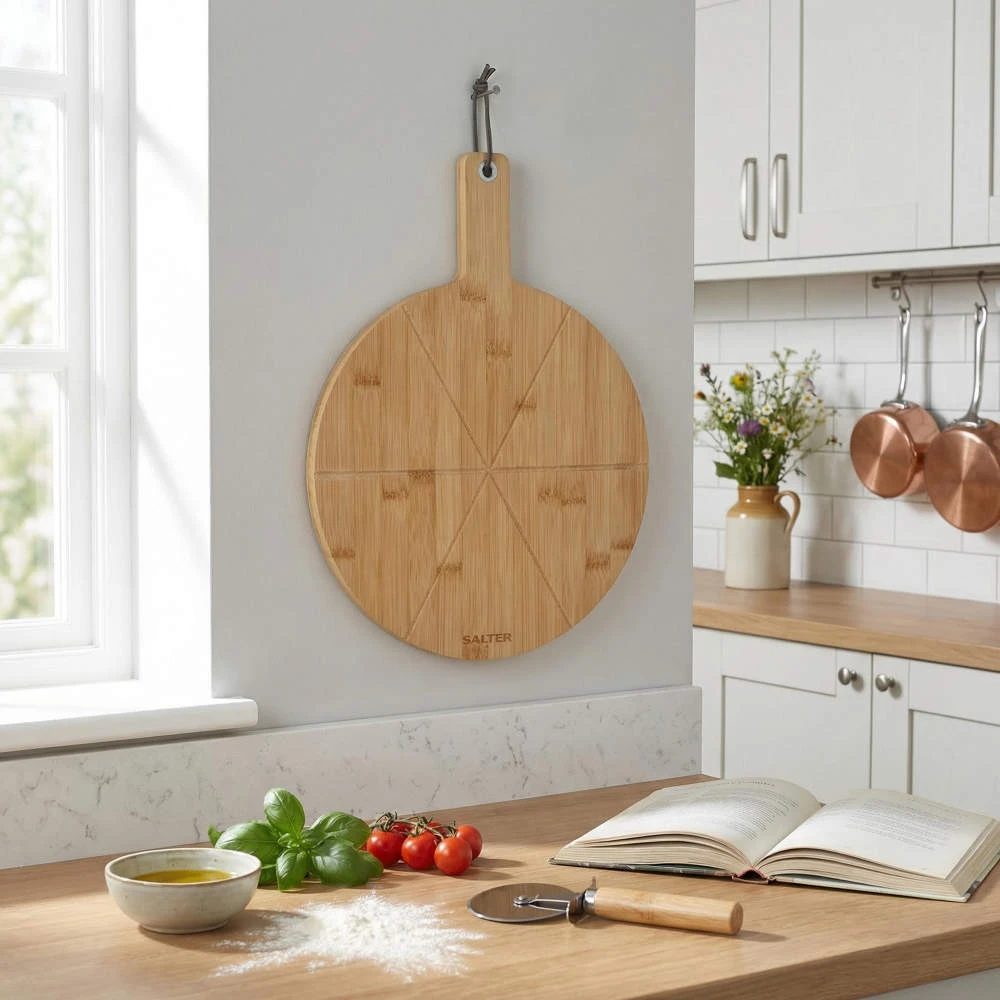 Salter BW14821 Toronto 12" Pizza Board & Cutter Set