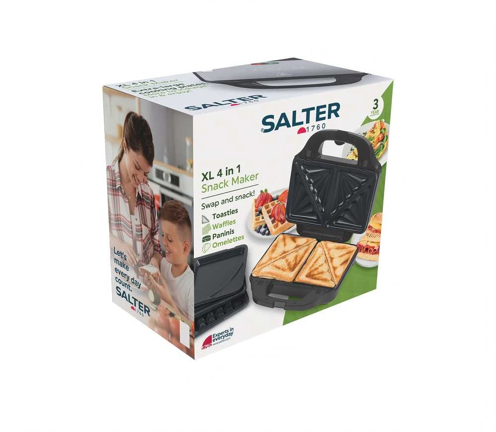 Salter EK2143TFVDE XL 3 in 1 Snack Maker