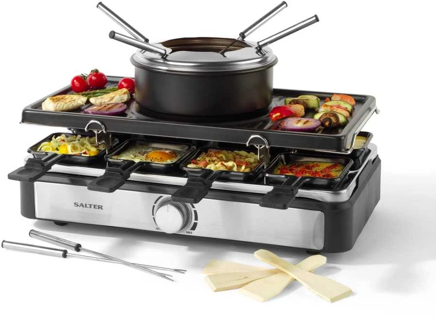 Salter EK4513VDE 2 in 1 Raclette & Fondue Set