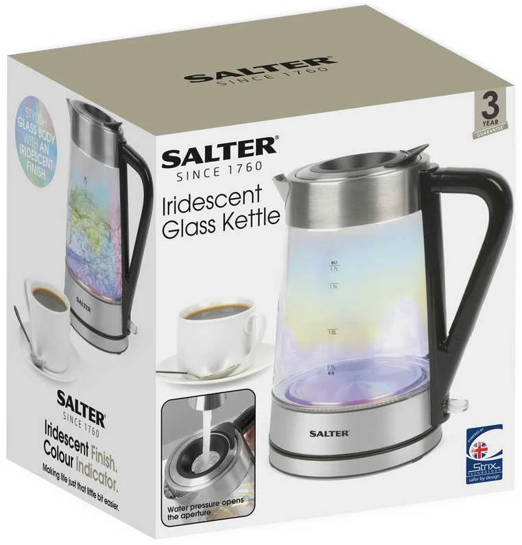 Salter EK5078IRFVDE Iridescent Glass Virdulys