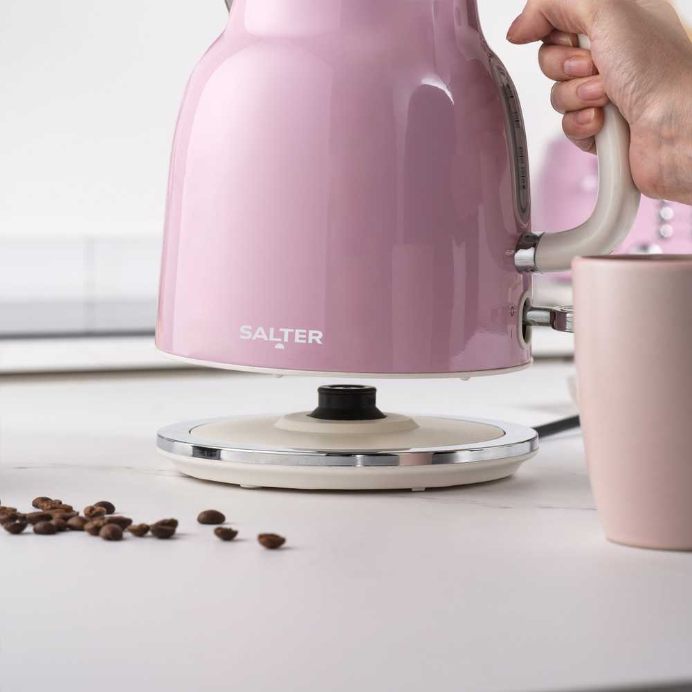 Virdulys Salter Virdulys Elektrinė Salter RETRO Rožinė 3000W 1,7L Filtras antywapienny Plienas