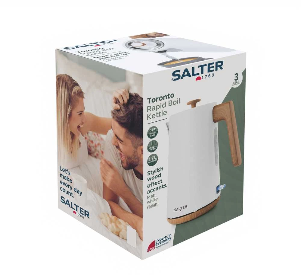 Salter EK5822WHTVDE Toronto Rapid Boil Virdulys Baltas