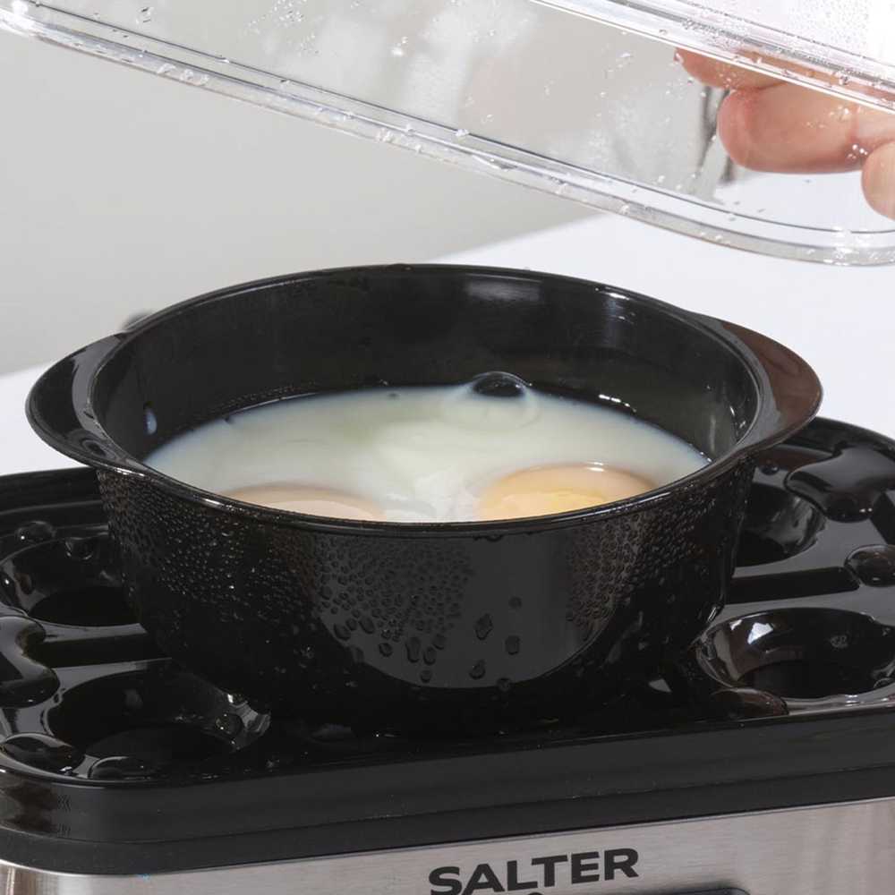 Jajowar Salter Jajowar do 6 jajek Salter DIGITAL 430W Garų puodas Jaja Omlety Puodas Miarka