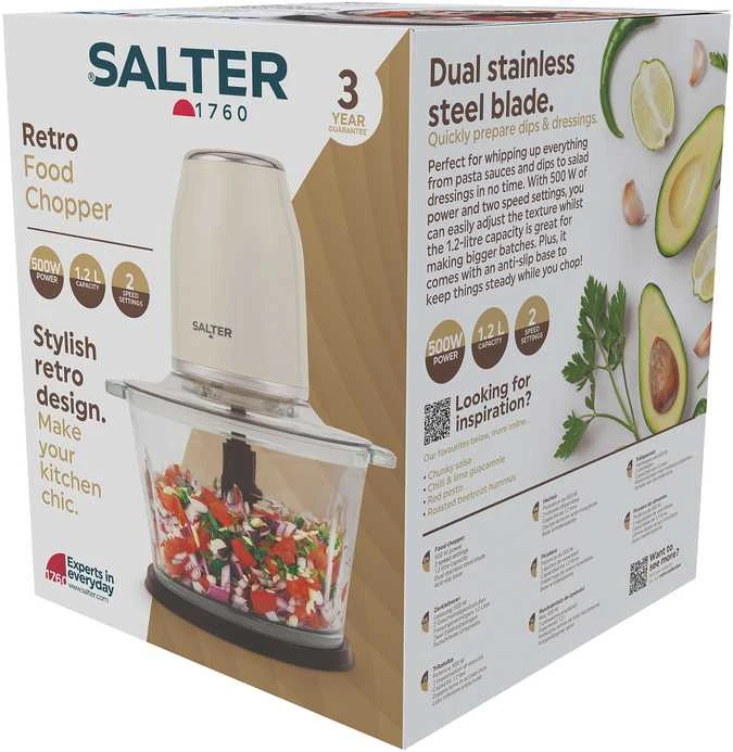 Salter EK6686CRMVDE retro stiliaus maisto smulkintuvas