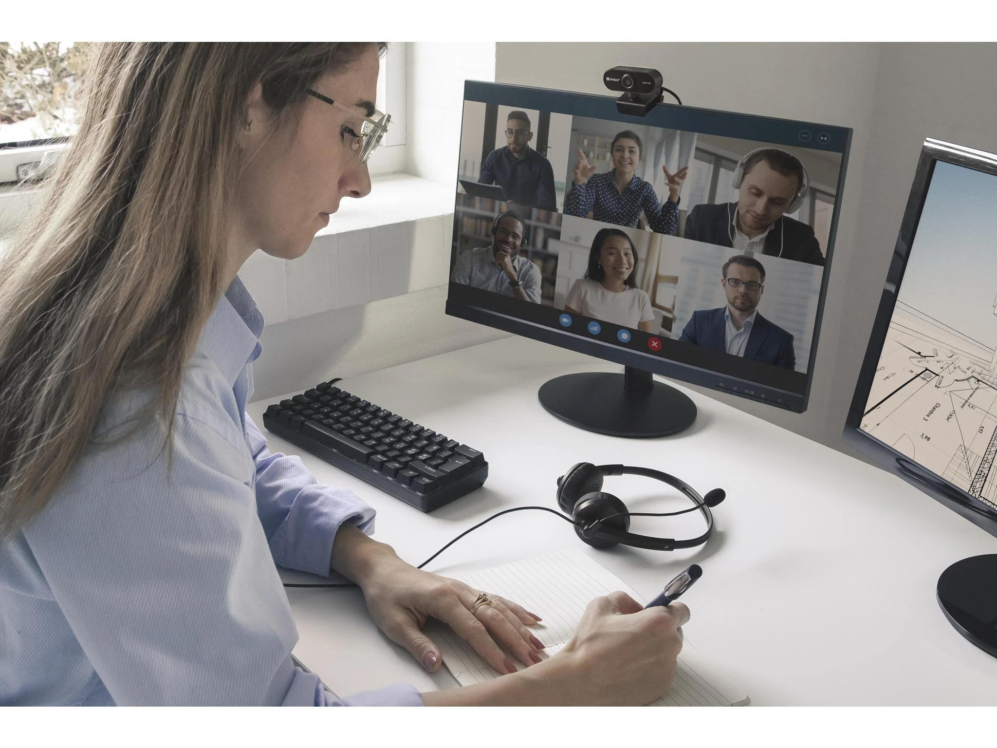 Internetinė kamera Sandberg USB Webcam Flex 1080P HD