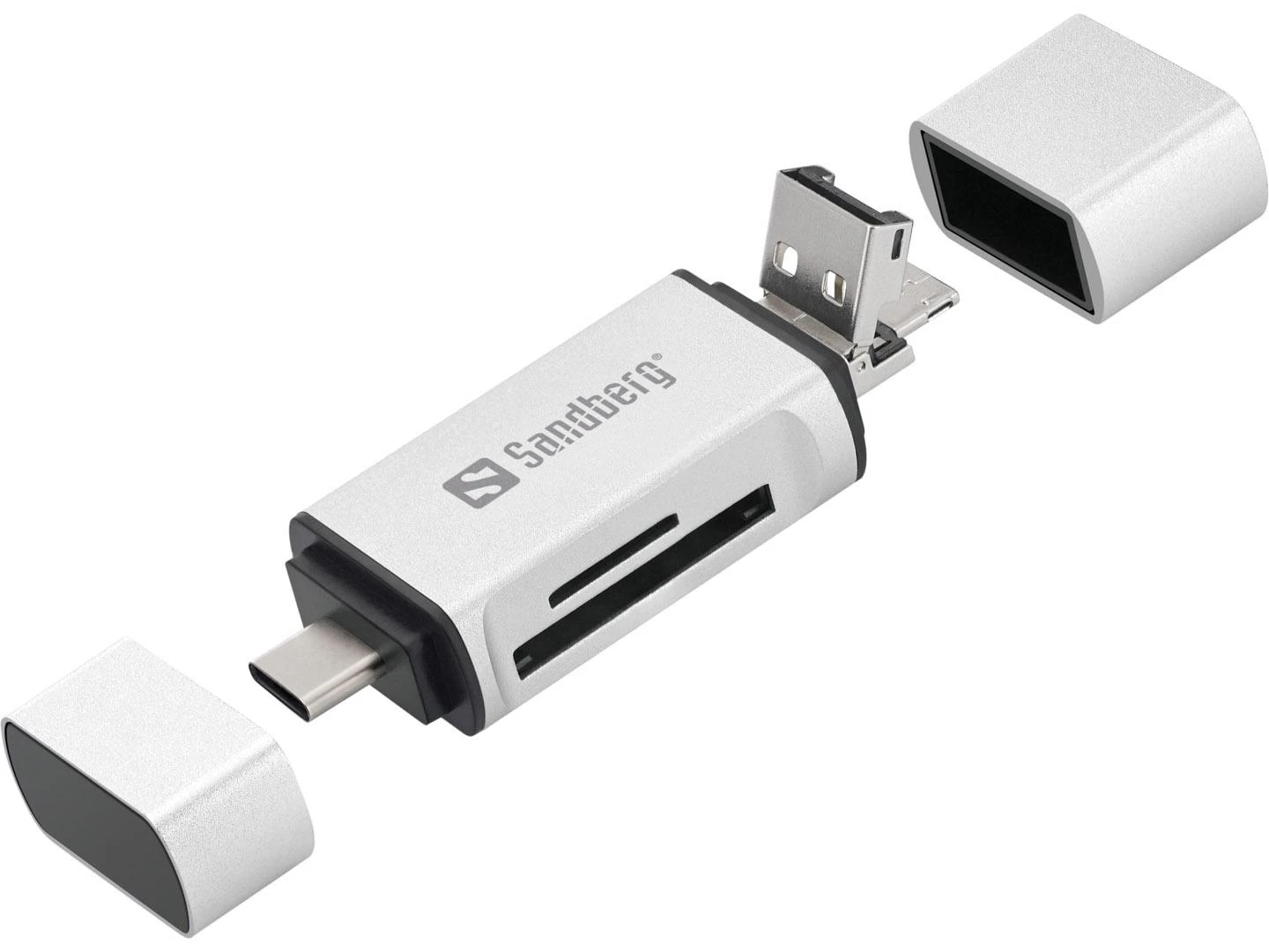 Sandberg kortelių skaitytuvas USB-C+USB+MicroUSB