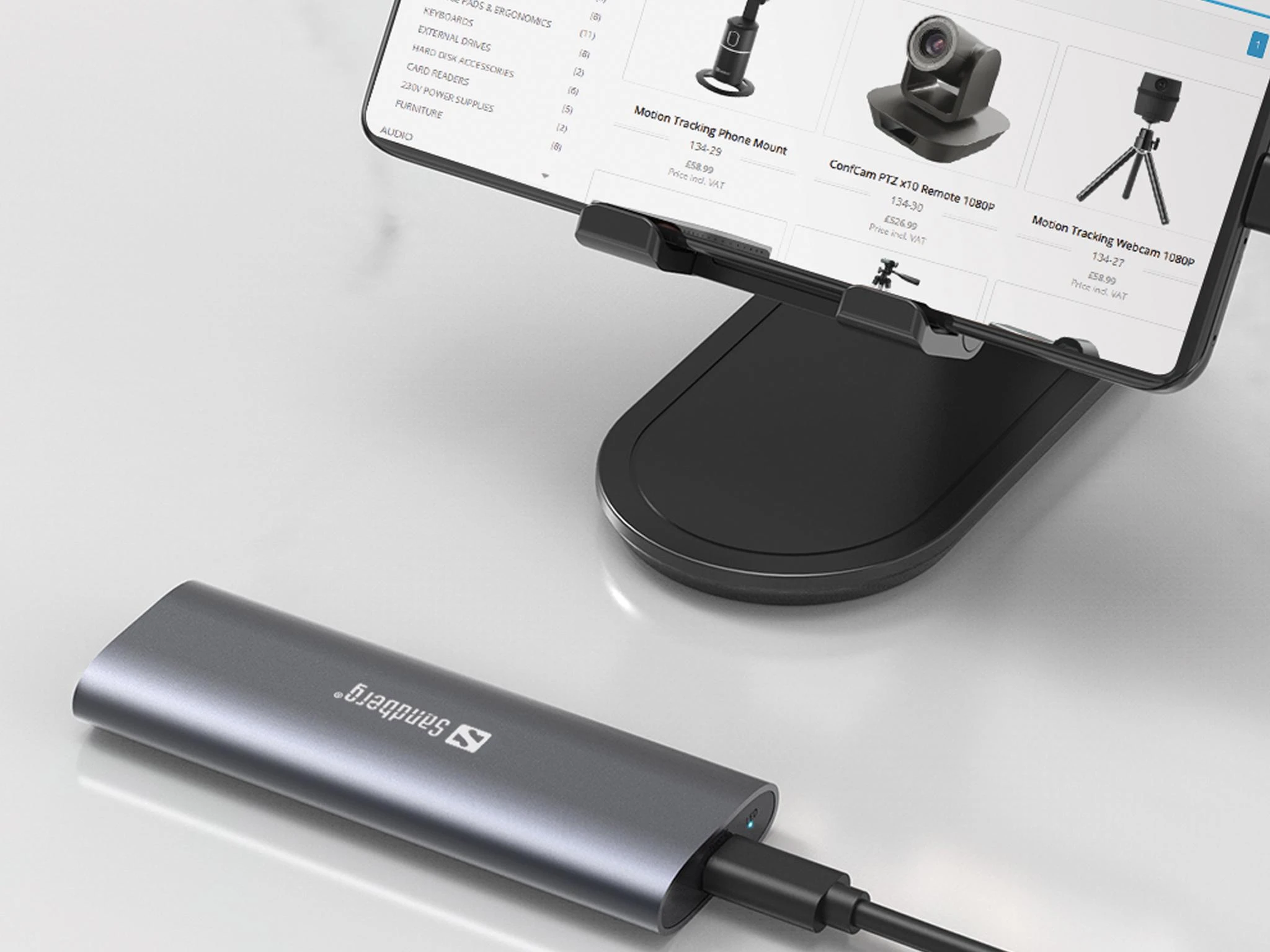 Sandberg USB 3.2 dėklas, skirtas M.2+NVMe SSD