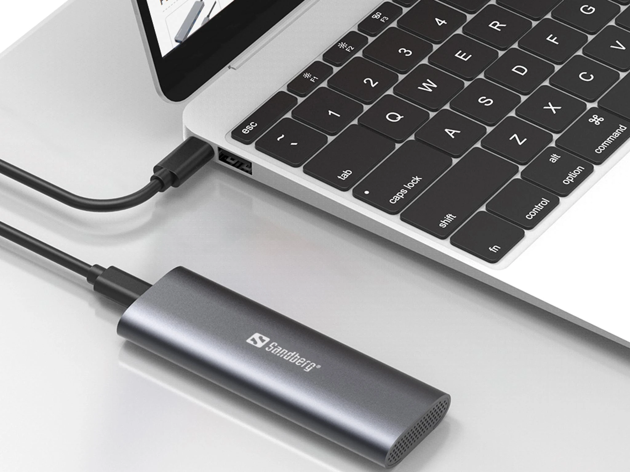 Sandberg USB 3.2 dėklas, skirtas M.2+NVMe SSD