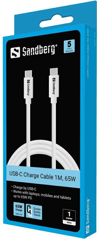 Sandberg USB-C įkrovimo laidas 1M, 65W