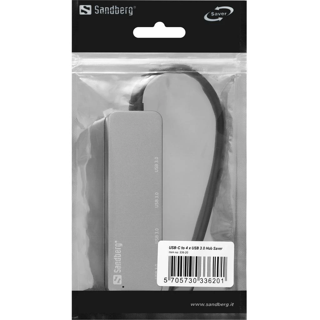 Sandberg USB-C iki 4 x USB 3.0 Hub SAVER