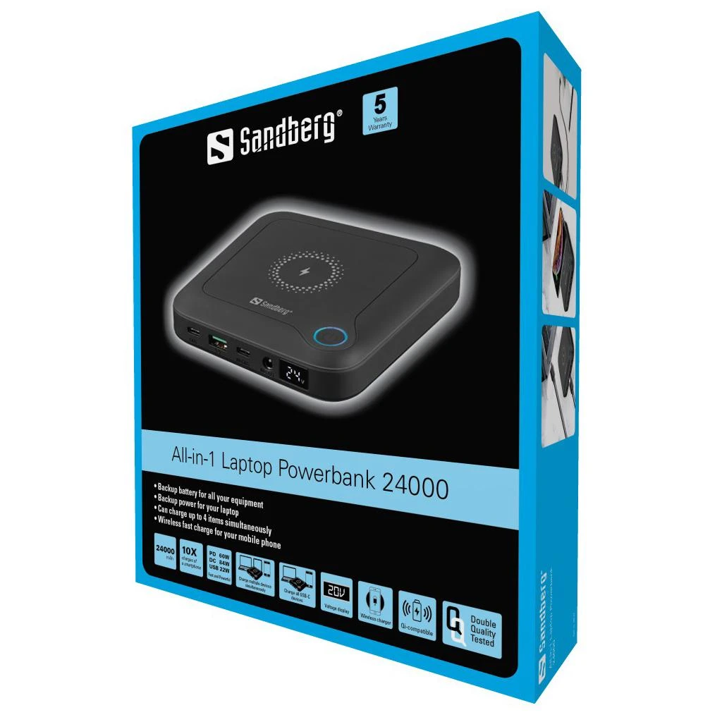 Sandberg All-in1 nešiojamasis kompiuteris Powerbank 24000