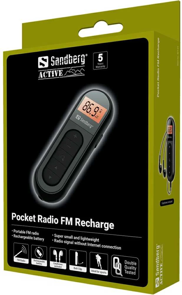 Sandberg Pocket FM radijas Recharge