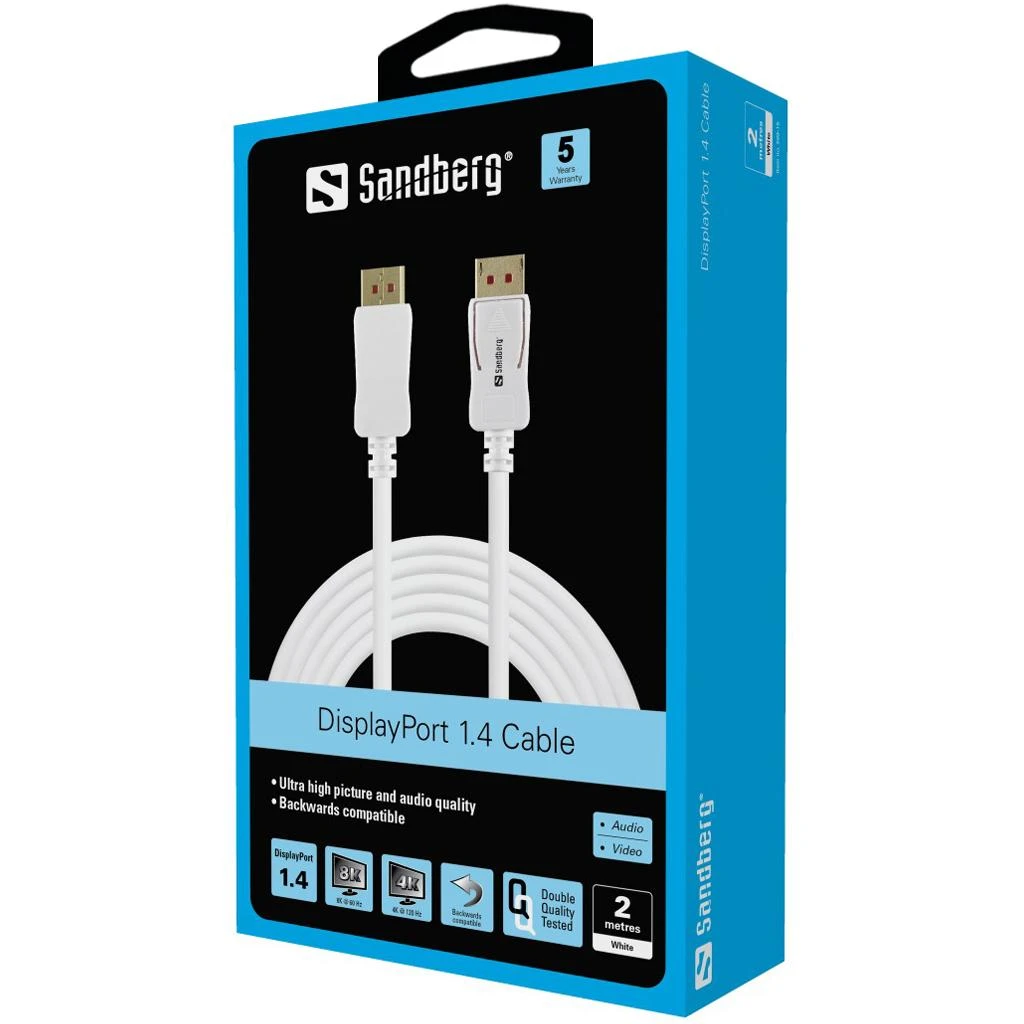 Sandberg DisplayPort 1.4 laido pakuotė