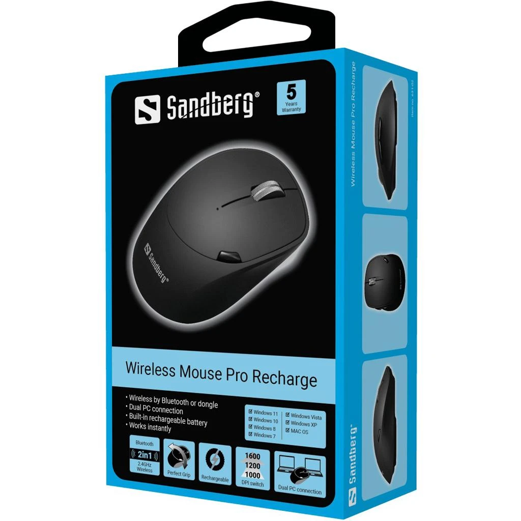 Sandberg Belaidė pelė Pro Recharge