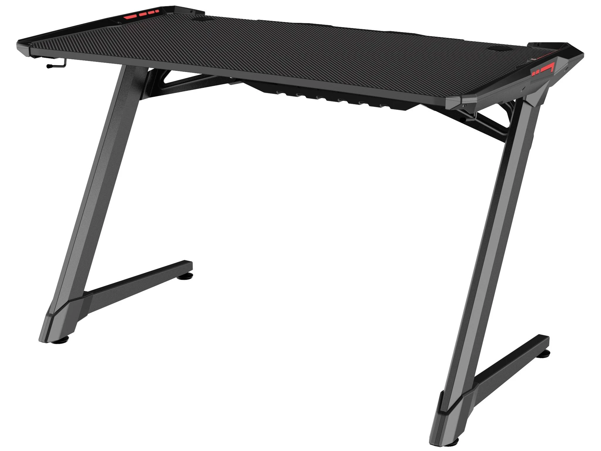 Žaidimų stalas Sandberg Fighter Gaming Desk 2 LED, su pašvietimu, Juodas