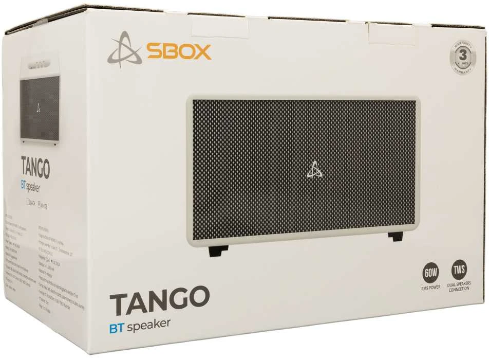 SBOX Bluetooth garsiakalbis TANGO, 60W, Baltas (BT-60)