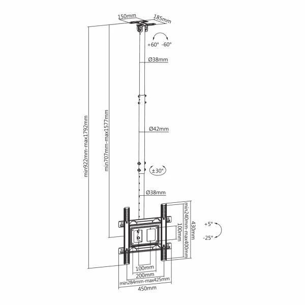 Laikiklis Sbox CPLB-9441 (32-70/50kg/400x400)