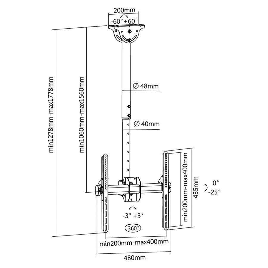 Laikiklis Sbox CPLB-9441 (32-70/50kg/400x400)