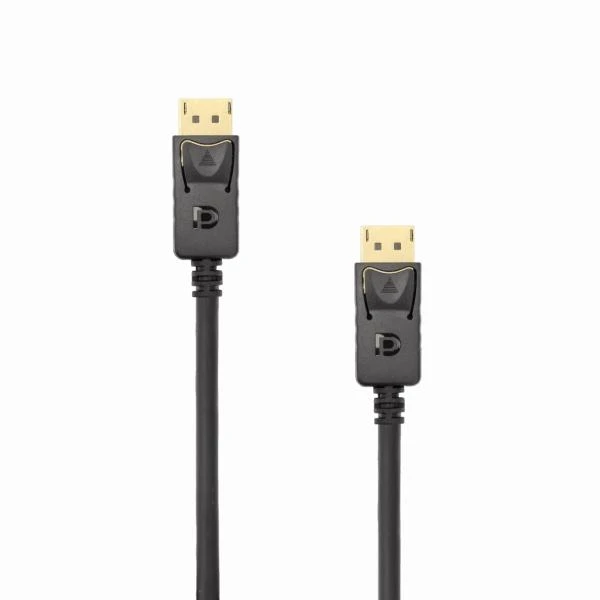 DisplayPort 2 metrų laidas su juodais antgaliais