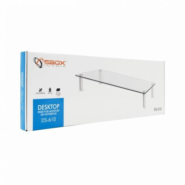 Laikiklis Sbox Technology „Sbox DS-610“ darbalaukio pakėlimo stovas monitoriui arba nešiojamajam kompiuteriui