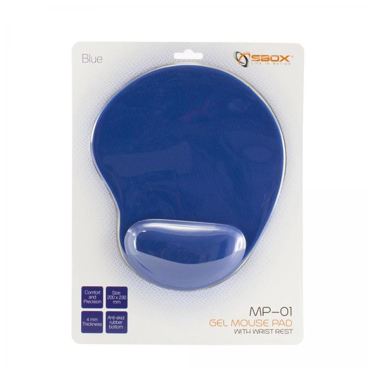 Sbox Technology SBOX pelės kilimėlis žaidimams ergonominis 23×19, Mėlyna (MP-01BL)