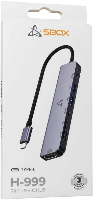 Sbox H-999 daugiafunkcis USB-C adapteris dėžutėje