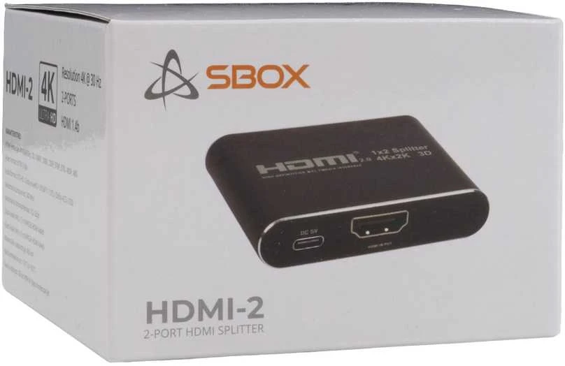 Sbox HDMI-2-V2 HDMI Splitter 1x2 4K@30 Hz