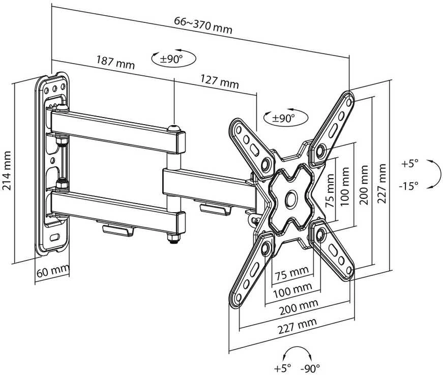 Laikiklis Sbox LCD-223-2 (13-43/20kg/200x200)