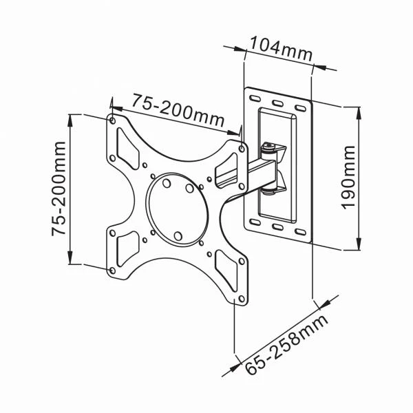 Laikiklis Sbox LCD-2901 (19-43/25kg/200x200)