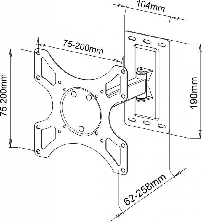 Laikiklis Sbox LCD-2901 (19-43/25kg/200x200)