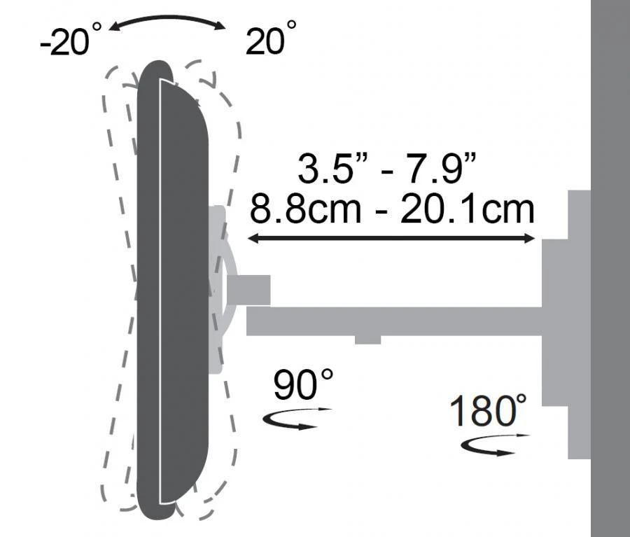 Laikiklis Sbox Full Motion Flat 23"-55