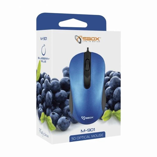 Sbox Technology Sbox M-901 Optinė pelė mėlynos spalvos