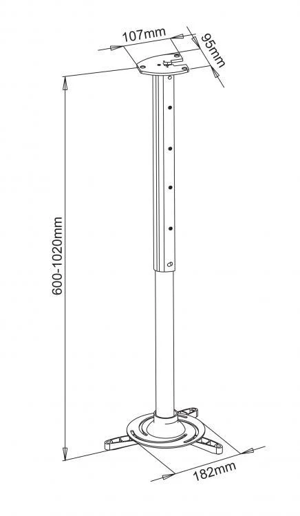 Sbox Technology Sbox Lubinis laikiklis projektoriui max336mm 15kg PM-102XL