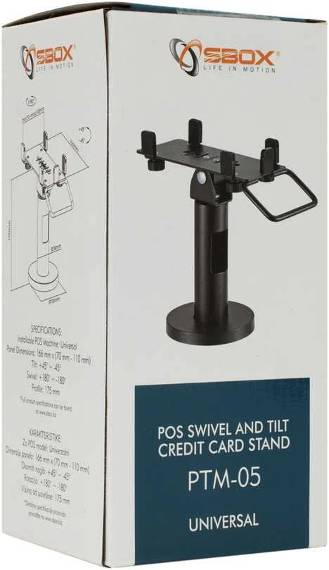 Sbox PTM-05 POS pasukamas kreditinių kortelių stovas universalus