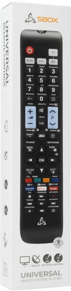 SBOX Universal Remote Control 4in1, Juodas (RC-01400)