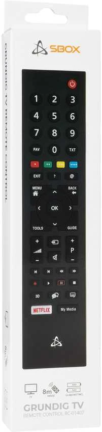 SBOX Remote Control for Grundig TVs, Juodas (RC-01407)
