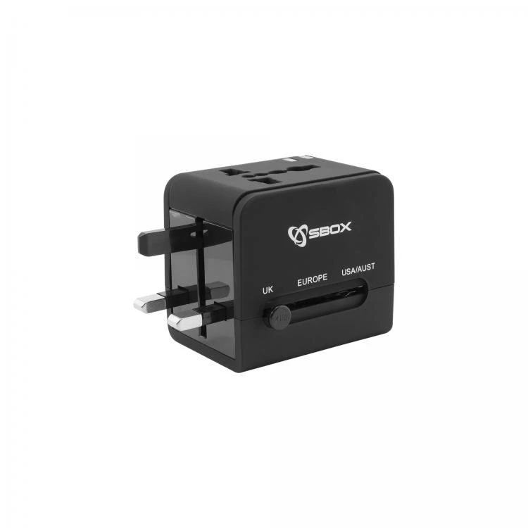 Sbox Technology SBOX Universal Travel Adapteris, juodos spalvos (TA-23)