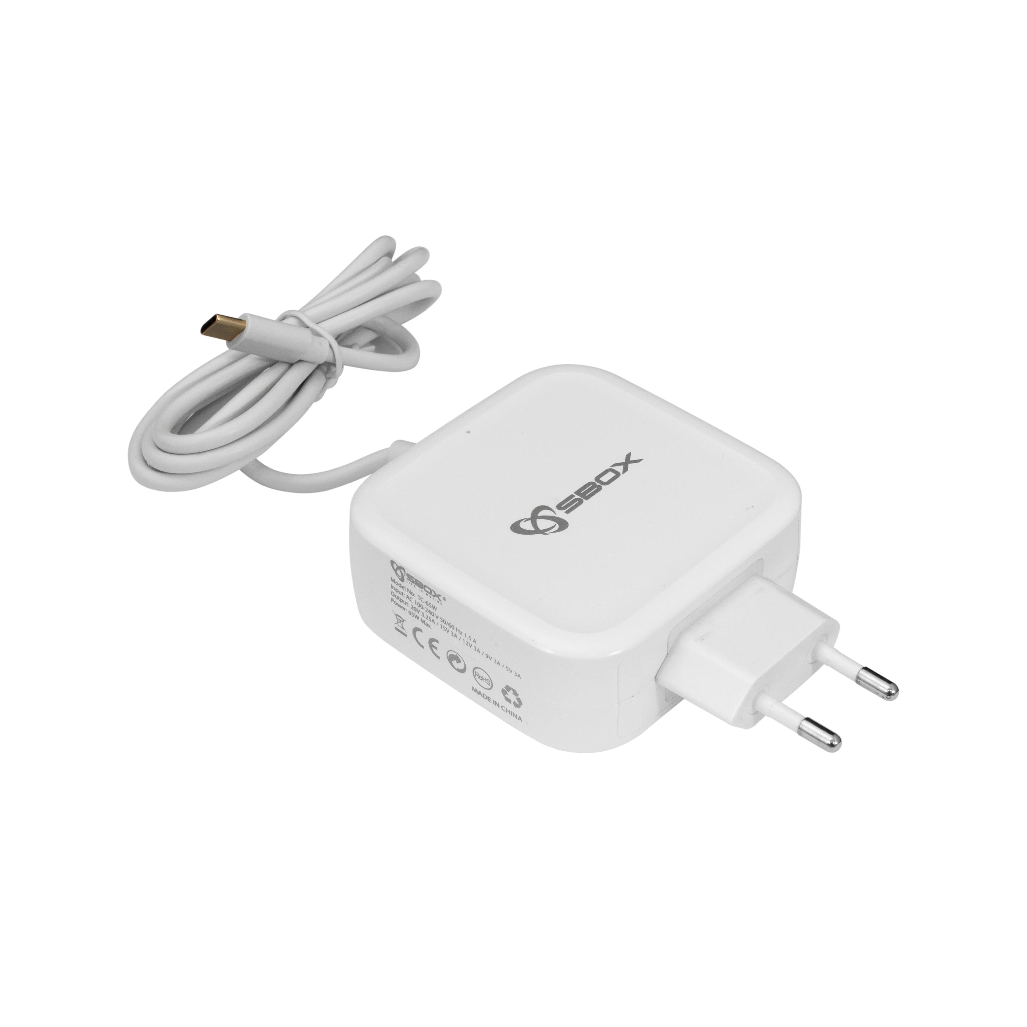 SBOX adapteris, C tipo, 65W, Baltas (TC-65W)