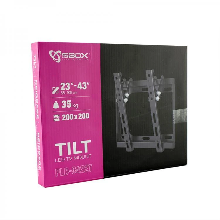 Sbox PLB-3422T pakreipiamas plokščio ekrano LED televizoriaus laikiklis 23"-43" 35kg