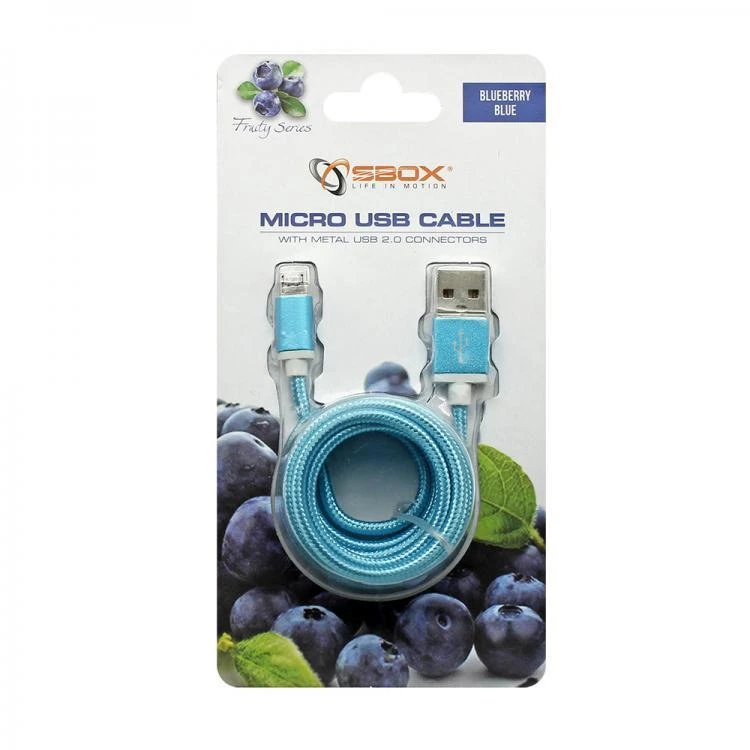Sbox Technology Sbox USB-10315BL USB->Micro USB M/M 1.5m mėlynos spalvos