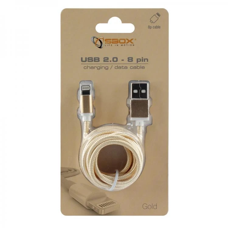 Sbox Technology Sbox USB 2.0 8 Pin IPH7-G auksinis