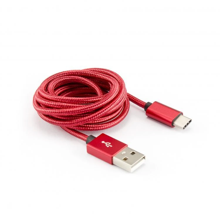 Sbox Technology Sbox USB->Type-C M/M 1.5m CTYPE-1.5R Strawberry raudonos spalvos