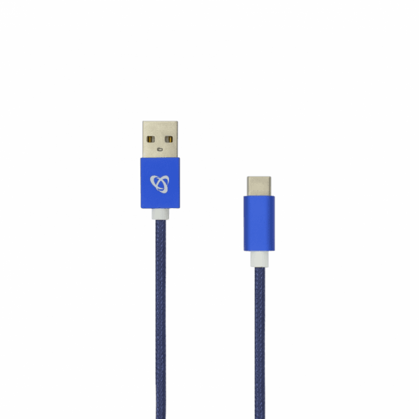 Sbox USB->Type C M/M 1.5m USB-TYPEC-15BL fruity mėlynas