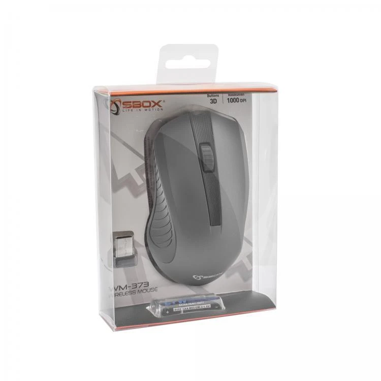 Sbox Technology Sbox WM-373G Belaidė pelė pilkos spalvos