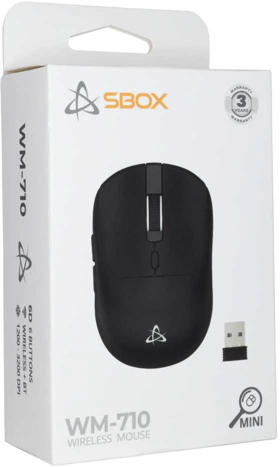 Pelė Sbox WM-710 Juodas Wireless