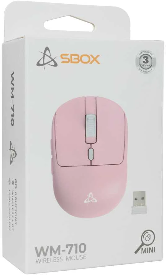 Pelė Sbox WM-710 Rožinė Wireless