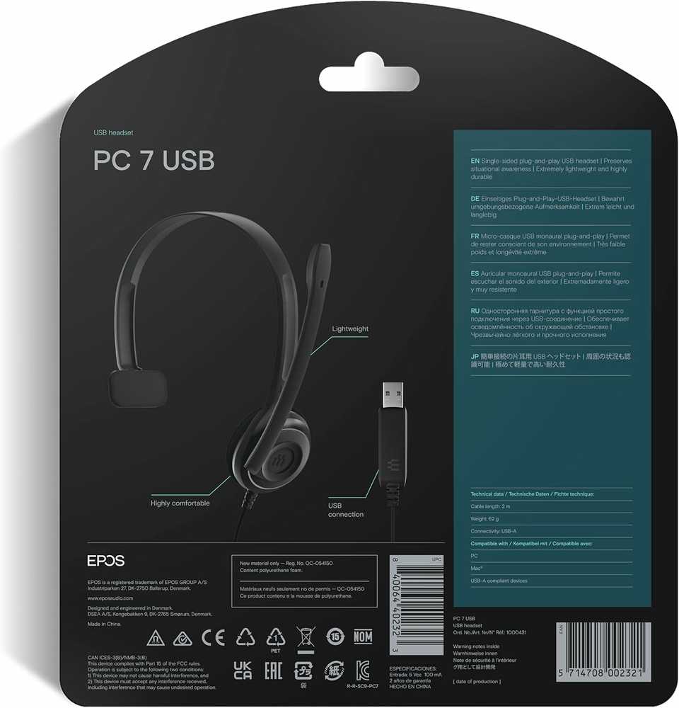 Sennheiser Epos ausinės PC 7 USB